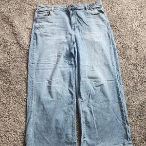 AE Dreamy Drape Stretch Super High-Waisted Baggy Wide-Leg Jean Size 20